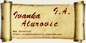 Ivanka Alurović vizit kartica